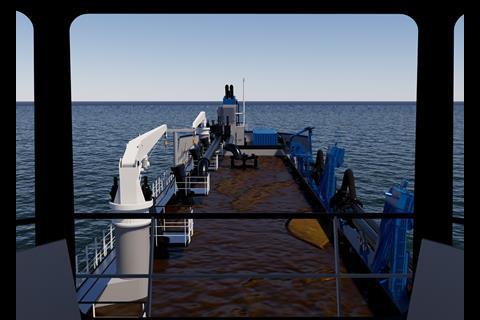 The design of the Port Maintenance TSHDS is based an a maximised hopper volume and full view on the dredging gear and process